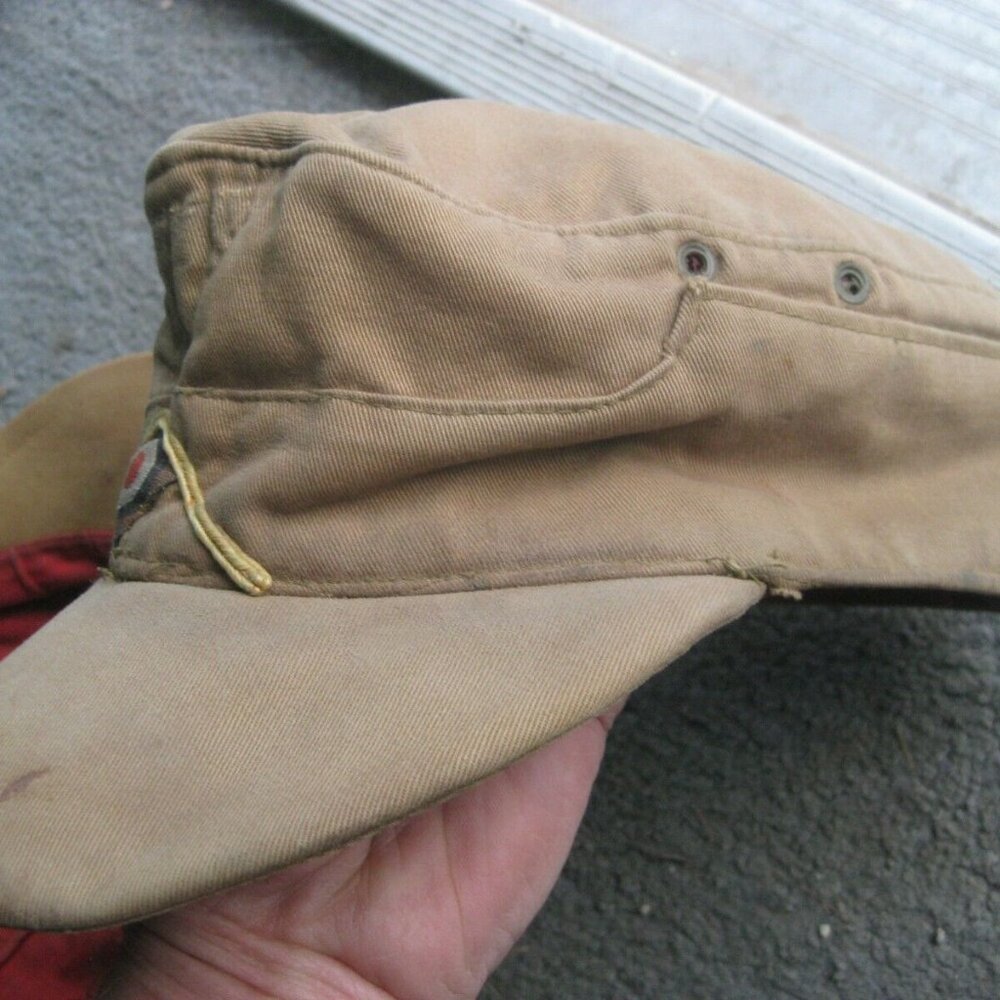 Afrika Korps DAK m41 tropical cap  heavy use n wear RARE north afrika Rommel